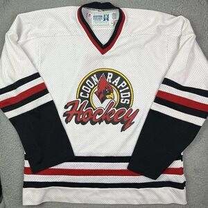 Vintage Coon Rapids Cardinals Hockey Jersey Minnesota High School MN Sz XL